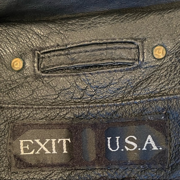 Exit USA Black Leather Jacket - Picture 5 of 5